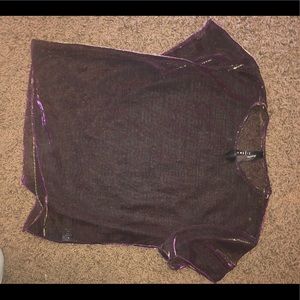 See through purple crop top